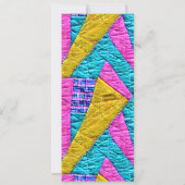 パッチワークキルト風の汎用パーティー 招待状 (裏面)