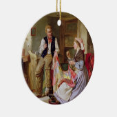 パッチワークキルト セラミックオーナメント (右)