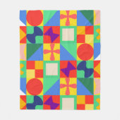 パッチワークキルト フリースブランケット (正面)