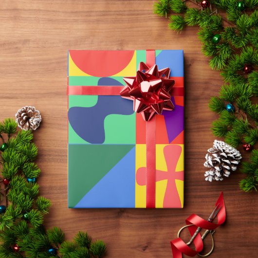 パッチワークキルト ラッピングペーパー (クリスマスギフト)