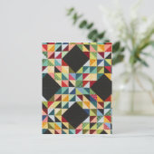 パッチワークキルト- WOWCOCO ポストカード (スタンド正面)