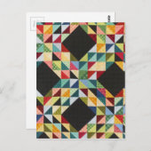 パッチワークキルト- WOWCOCO ポストカード (正面/裏面)