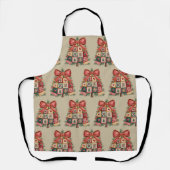 パッチワーククリスマスツリーコケットクリスマスホリデー エプロン (正面)