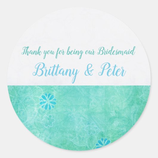 パッチワークグラフィティ結婚ブライダル ラウンドシール (正面)