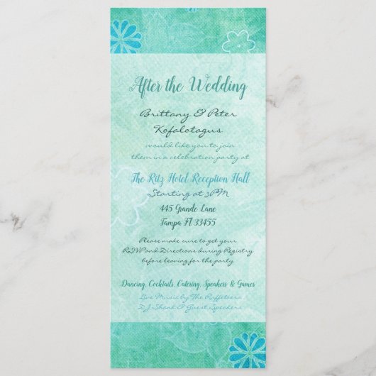 パッチワークグラフィティ結婚式 プログラム招待状 プログラム (正面)