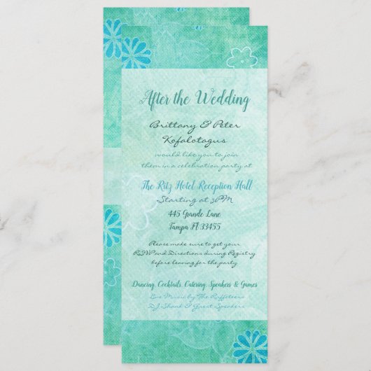 パッチワークグラフィティ結婚式 プログラム招待状 プログラム (正面/裏面)