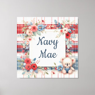 パッチワークコアラコーディネートキャンバスプリント キャンバスプリント