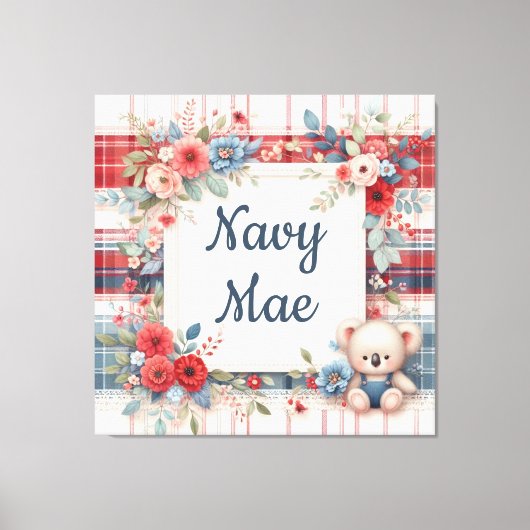 パッチワークコアラコーディネートキャンバスプリント キャンバスプリント (正面)