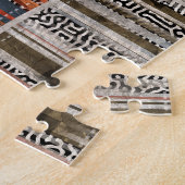 パッチワークコラージュ:キルトパターンExvasanza ジグソーパズル (側面)