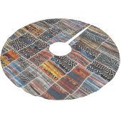 パッチワークコラージュ:キルトパターンExvasanza ブラッシュドポリエステルツリースカート (アングル)