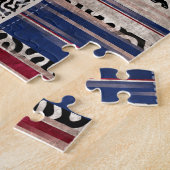 パッチワークコラージュ：混合キルトパターン。 ジグソーパズル (側面)