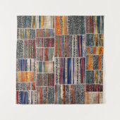 パッチワークコラージュ：混合キルトパターン。 タペストリー (正面(横))