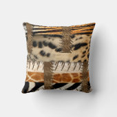 「パッチワークサファリシック」 クッション (裏面)