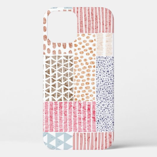 パッチワークスタイルかわいいドードルパターン Case-Mate iPhoneケース (裏面)