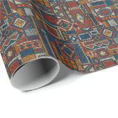 パッチワークスタイル刺繍ヴィンテージプリント ラッピングペーパー (ロールコーナー)