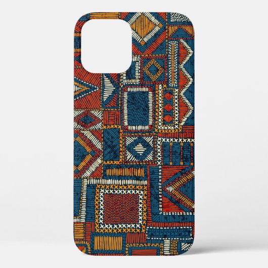 パッチワークスタイル刺繍ヴィンテージプリント Case-Mate iPhoneケース (裏面)