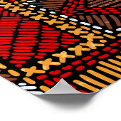 パッチワークスタイル刺繍民族プリント ポスター (角)