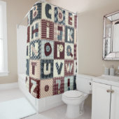 パッチワークスタイル5月b日 シャワーカーテン (インサイチュ)
