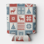 パッチワークスタイル:クリスマス装飾模様 缶クーラー (裏面)