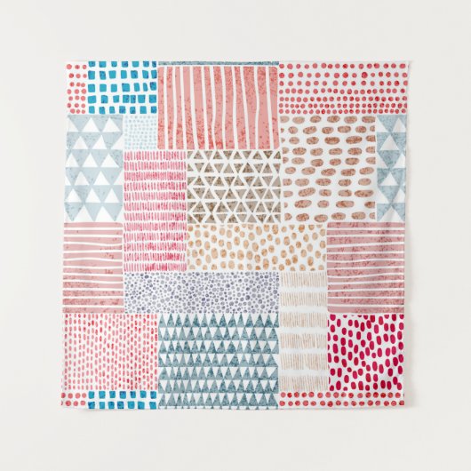 パッチワークスタイル。シンプルd タペストリー (正面)