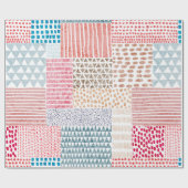 パッチワークスタイル。シンプルd ラッピングペーパー (フラット)