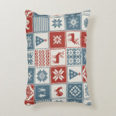 パッチワークスタイル。伝統的 アクセントクッション (正面(垂直))