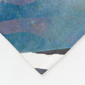 パッチワークスタイル、水色コラージュパターン。 フリースブランケット (角)