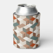 パッチワークスターズヴィンテージブラウングリーン 缶クーラー (缶正面)