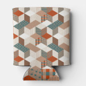 パッチワークスターズヴィンテージブラウングリーン 缶クーラー (裏面)