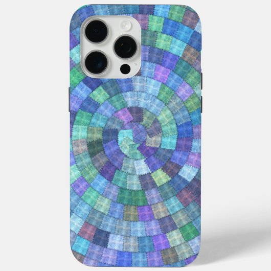 パッチワークスパイラルキルトiphoneタフ Case-Mate iPhoneケース (裏面)