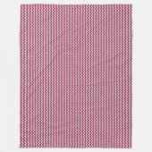 パッチワークスロバキア国旗のパターン フリースブランケット (正面)