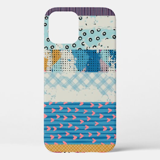 パッチワークタイルのシームレスパターンデザイン Case-Mate iPhoneケース (裏面)