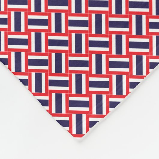 パッチワークタイ国旗のパターン フリースブランケット (角)