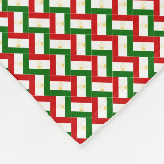 パッチワークタジキスタン国旗のパターン フリースブランケット (角)