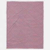 パッチワークチェコ国旗のパターン フリースブランケット (正面)