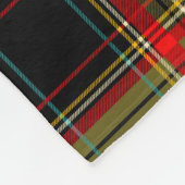 パッチワークチェルクパターン、タータンチェックデザイン、表面 フリースブランケット (角)