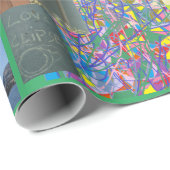 パッチワークデザイン紙と多くの抽象デザイン ラッピングペーパー (ロールコーナー)