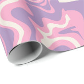 パッチワークトリップ(幻覚体験)のようなコラージュレトロパタモダンーンピンク ラッピングペーパー (ロールコーナー)