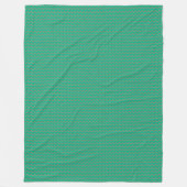 パッチワークトルクメニスタン国旗のパターン フリースブランケット (正面)