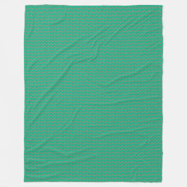 パッチワークトルクメニスタン国旗のパターン フリースブランケット