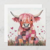 パッチワークハイランドカウバレンタイン シーズンカード (正面/裏面)