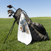 パッチワークハロウィーン幽霊ブラックキャットエッセンシャルT-Sh ゴルフタオル (グリーン)