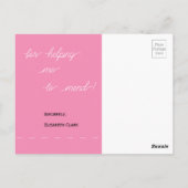 パッチワークハートありがとうポストカードのカスタマイズ ポストカード (裏面)