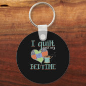 パッチワークハートキルティングキルトクラフトギフト キーホルダー (正面)