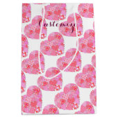 パッチワークハートホワイト抱き枕 ミディアムペーパーバッグ (正面)