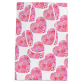 パッチワークハートホワイト抱き枕 ミディアムペーパーバッグ (裏面)