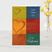 パッチワークハート-FDHus カード (黄色い花)