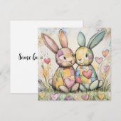 パッチワークバニーズバレンタイン シーズンカード (正面/裏面)