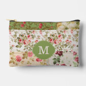 パッチワークバラカスタムモノグラム鉛筆ケース アクセサリーポーチ (正面)