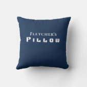 パッチワークパターンチンツシェードオブブルー水玉模様 クッション (裏面)